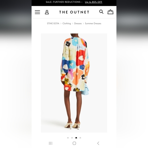 GUC Stine Goya Dounya Floral Voile Mini Dress Light Fluid Eco Vero, Size XS - Picture 12 of 13